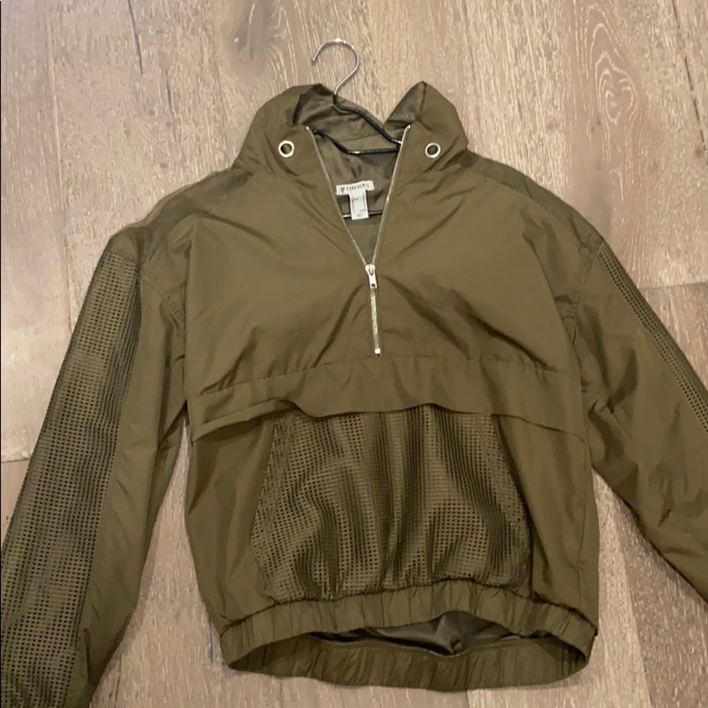 Navy green hoodie